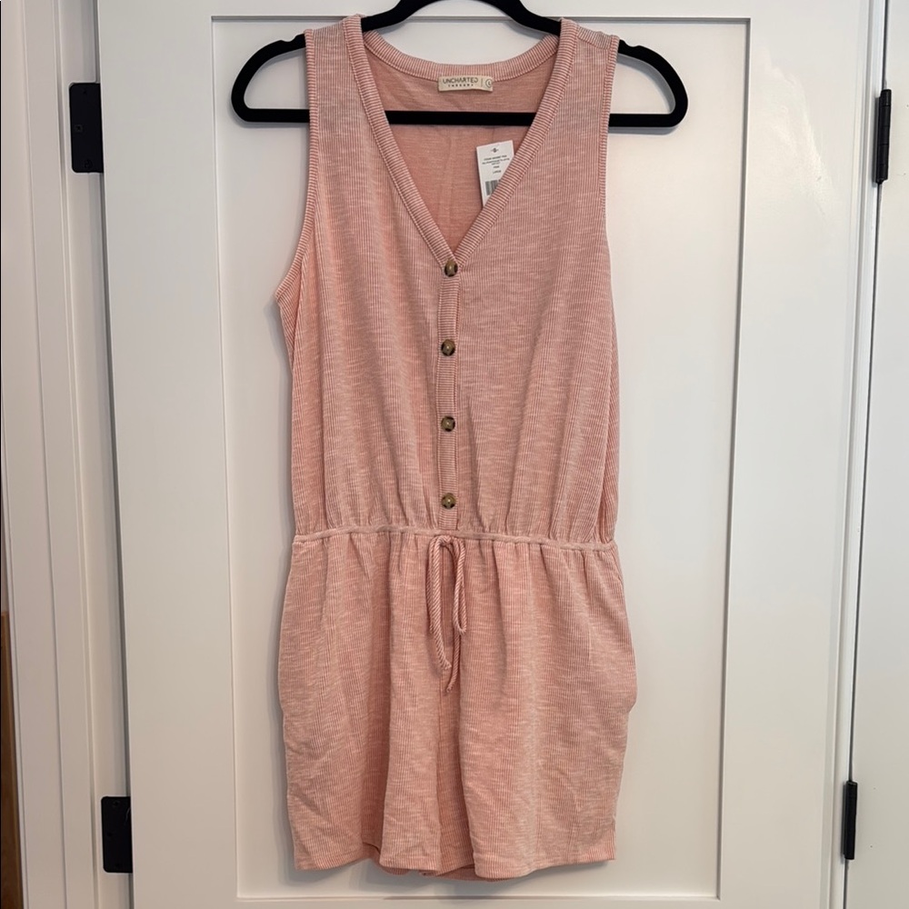 Pink ribbed Romper - NWT